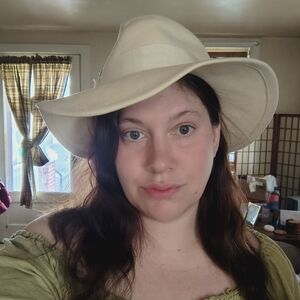 Vintage Betmar white cream colored wool felt floppy brim hat